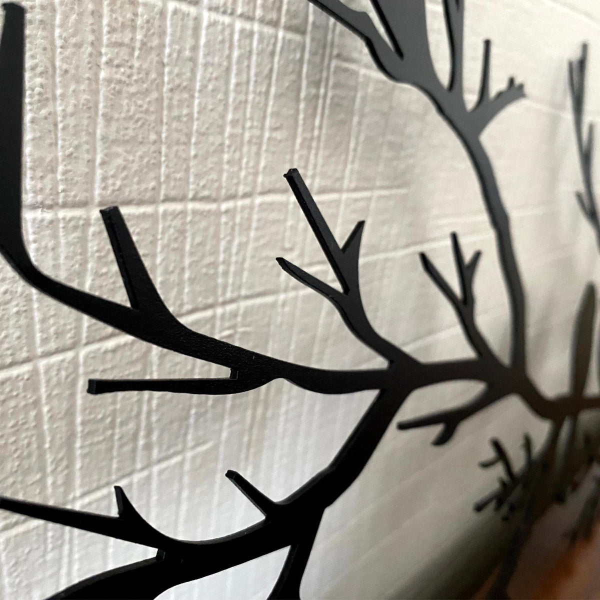 Decortieliving - Metal Wall Art - Birds on the Branch 120x55 Cm