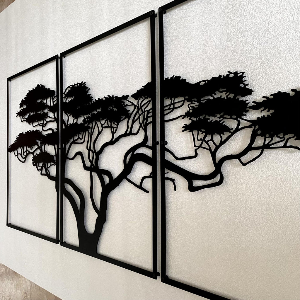 Décoration murale métallique - Arbre africain 120x60cm