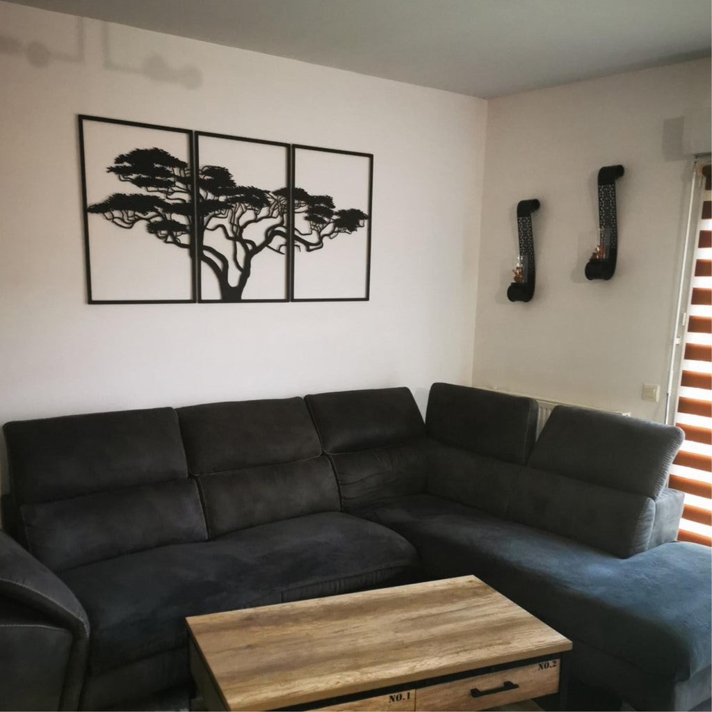 Décoration murale métallique - Arbre africain 120x60cm