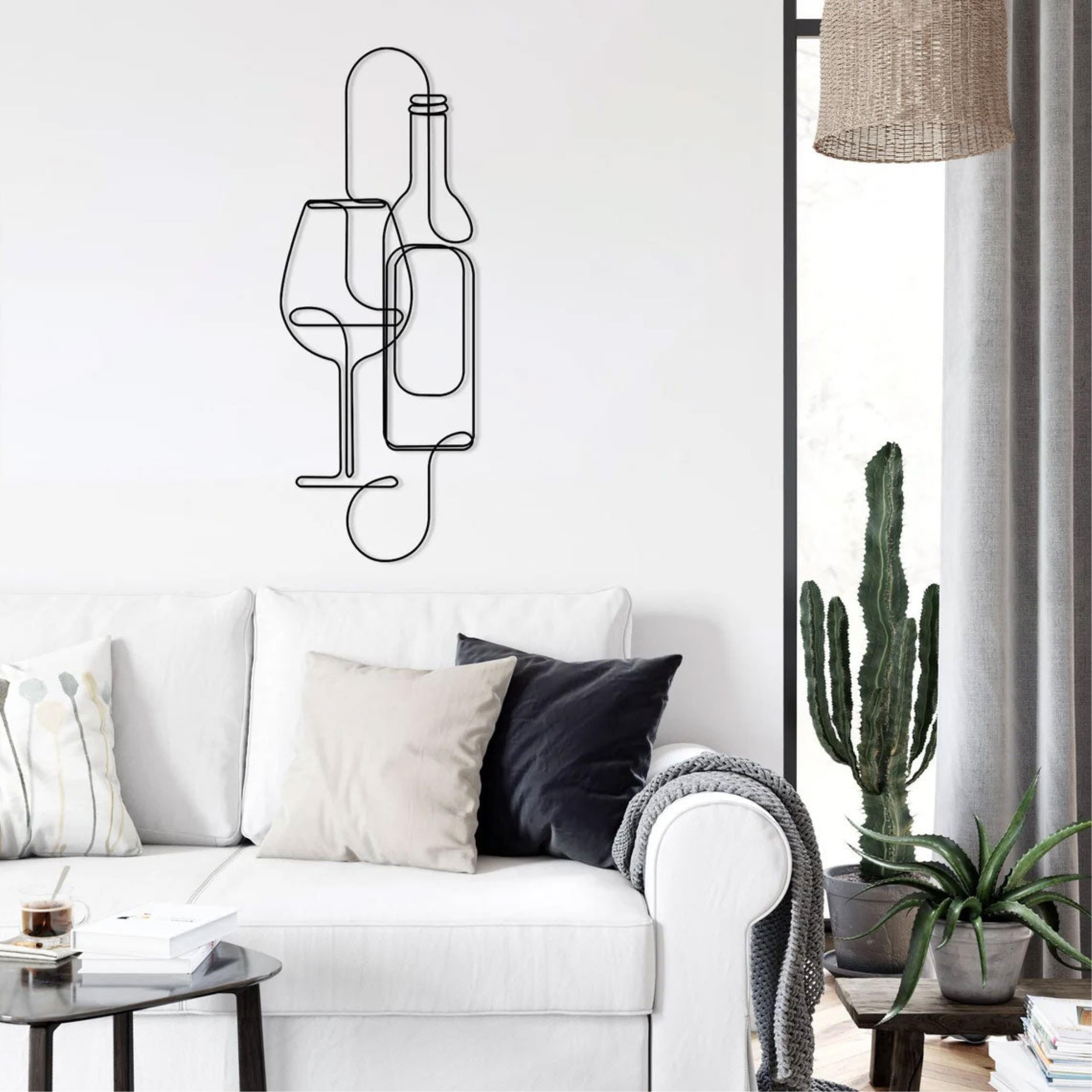 Décoration Murale Métal - Vin 75cm