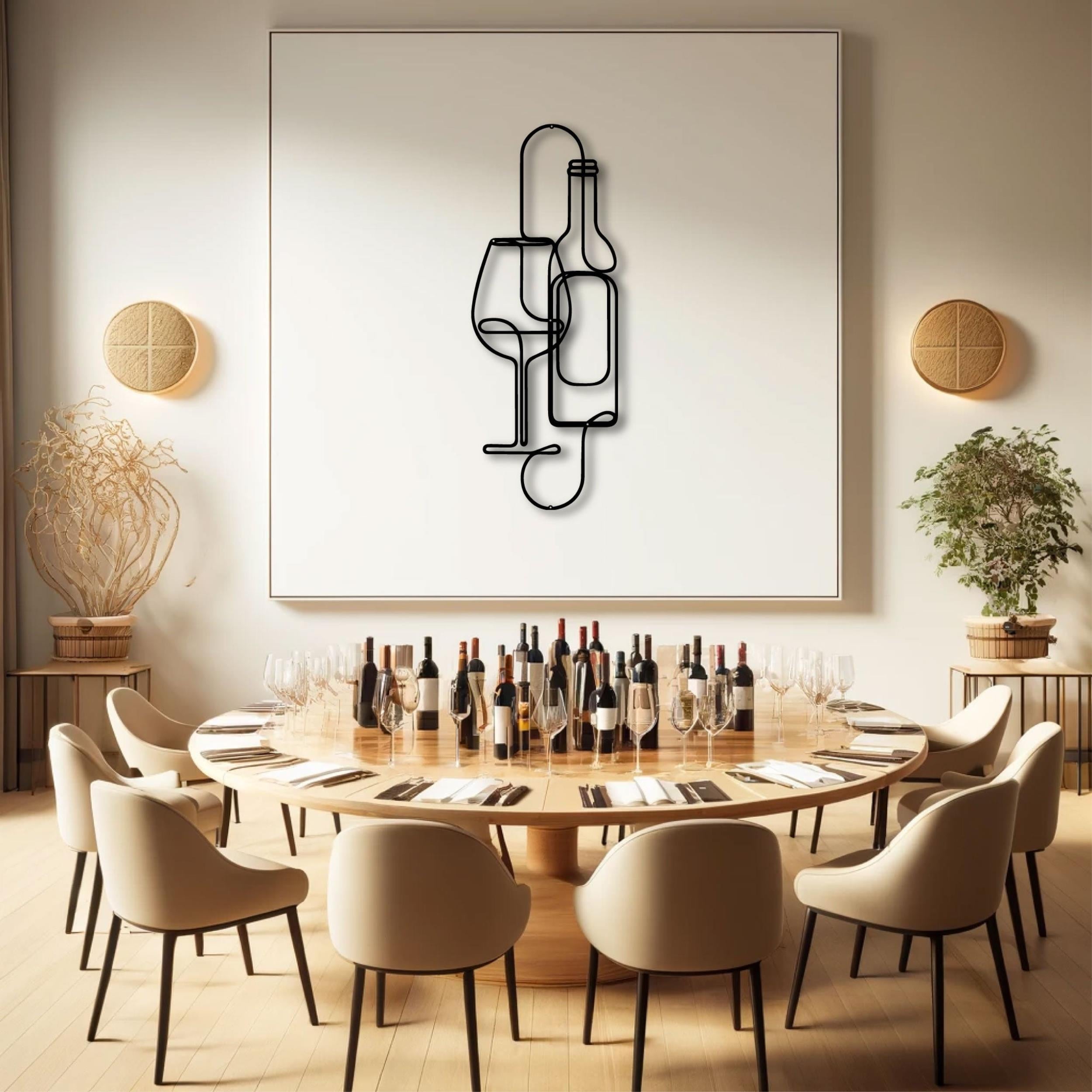 Décoration Murale Métal - Vin 75cm