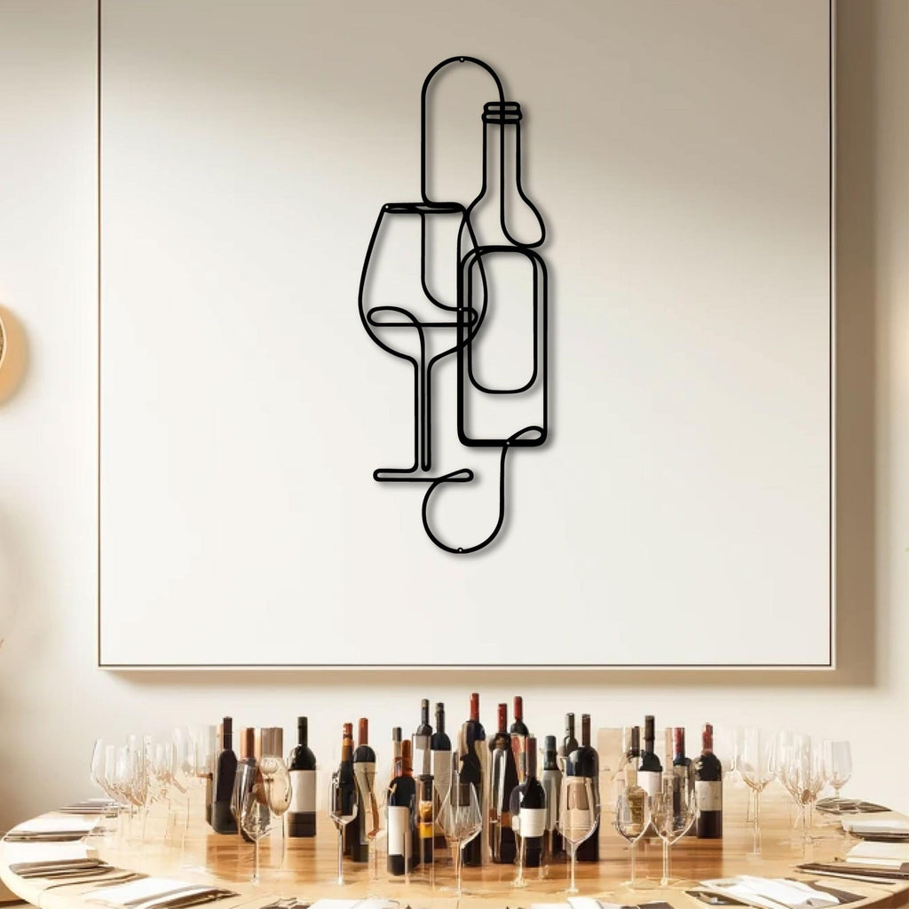 Décoration murale en métal - Vin 96cm