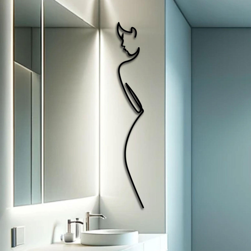 Decortieliving - Metal Wall Art-Minimalist Elegance 120 cm