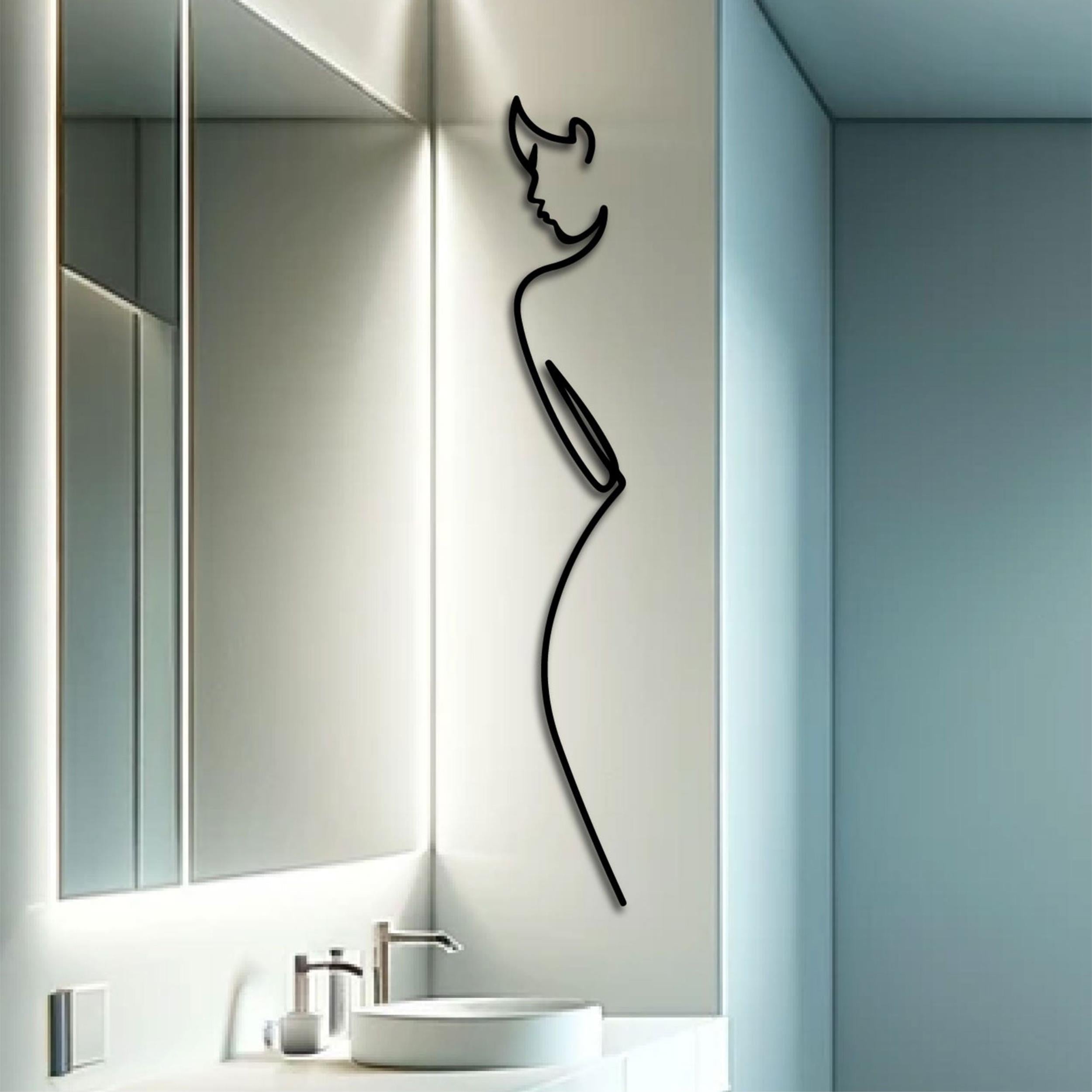 Decortieliving - Metal Wall Art-Minimalist Elegance 120 cm