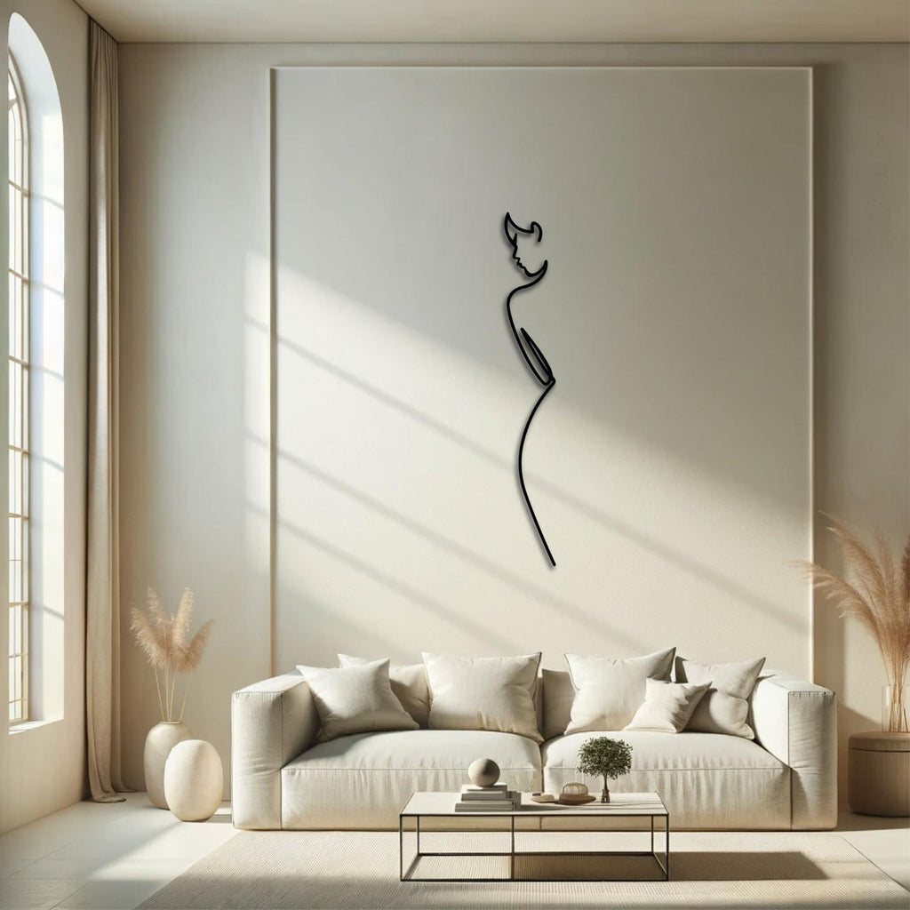 Decortieliving - Metal Wall Art-Minimalist Elegance 120 cm