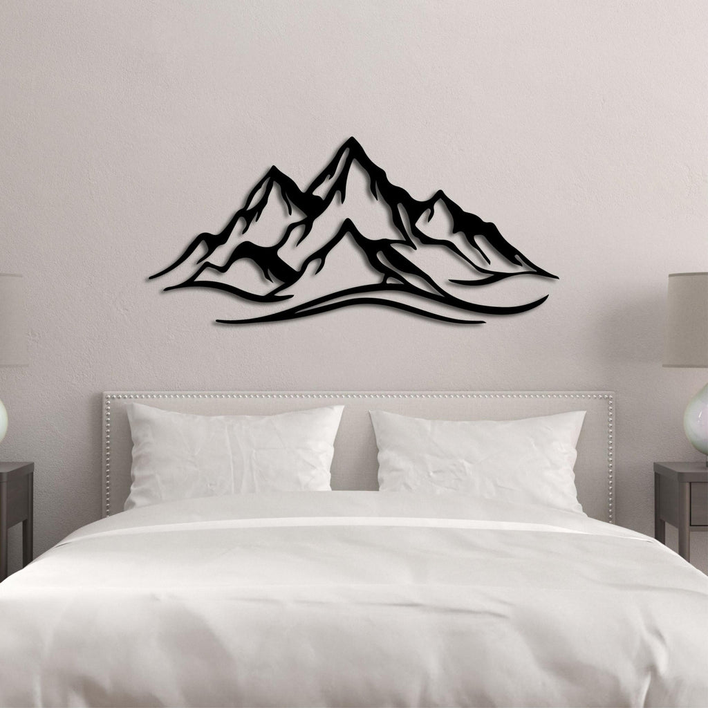 Décoration murale en métal - Montagne 120 cm