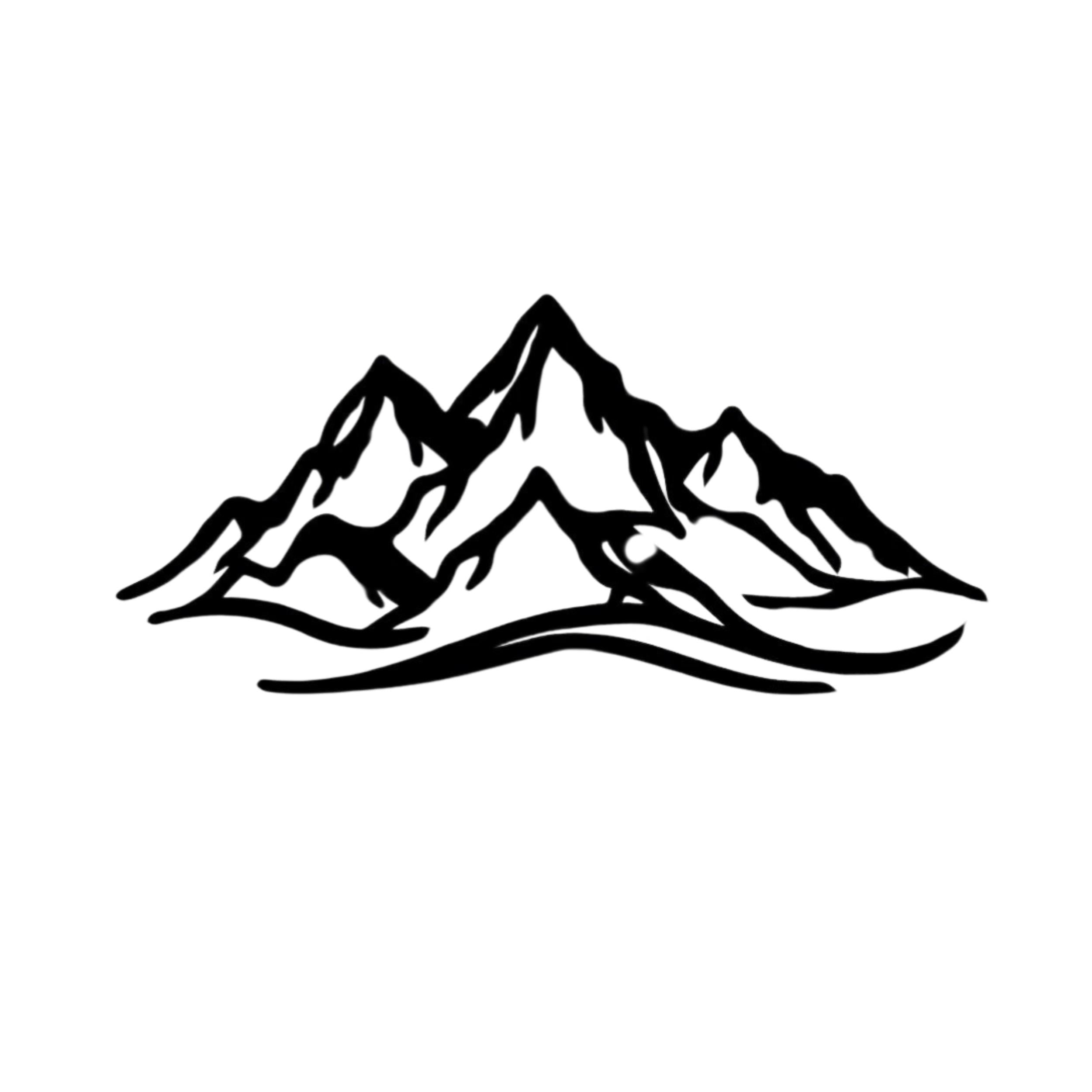Décoration murale en métal - Montagne 120 cm
