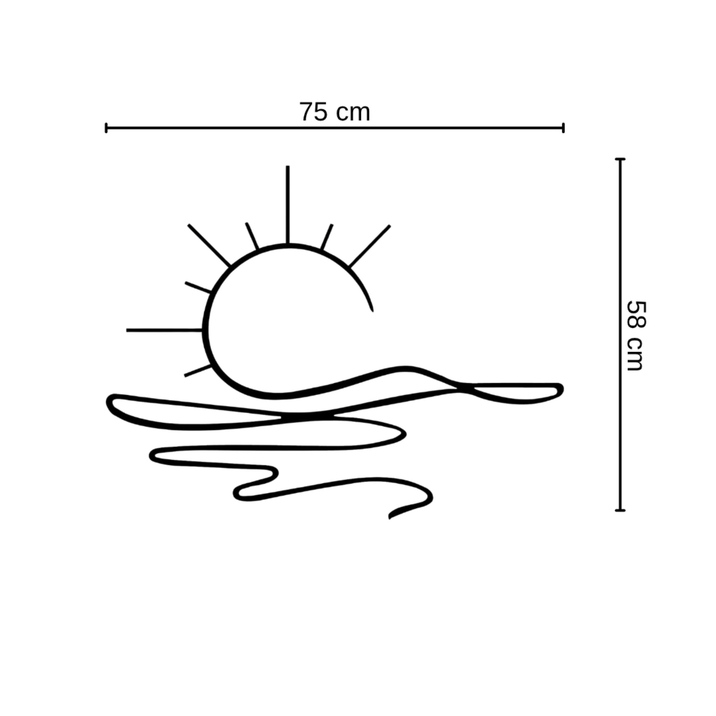 Décoration murale en métal - Sunny 75 cm