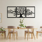 Decortieliving - Metal Wall Art-Triptych Platanus 60 Cm
