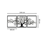 Decortieliving - Metal Wall Art-Triptych Platanus 60 Cm