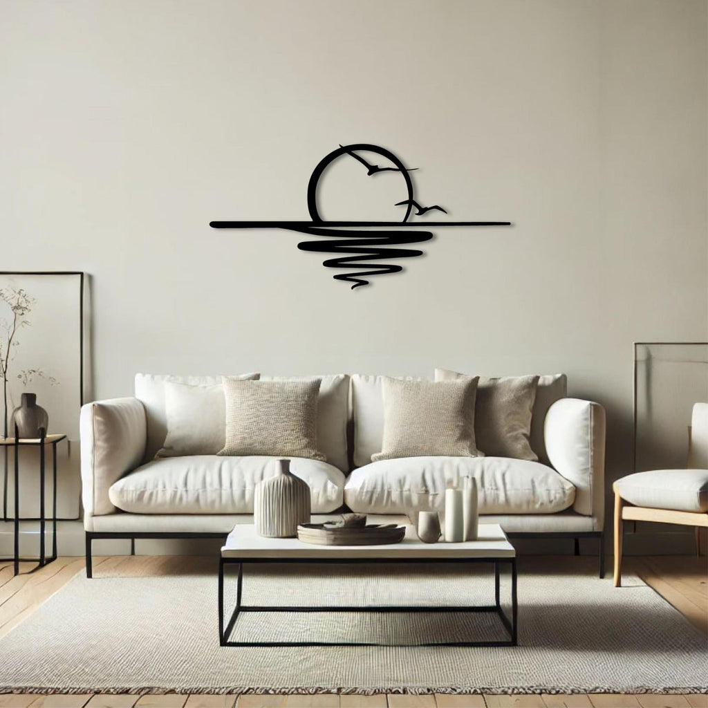 Décoration murale en métal - Le Soleil 120x55cm
