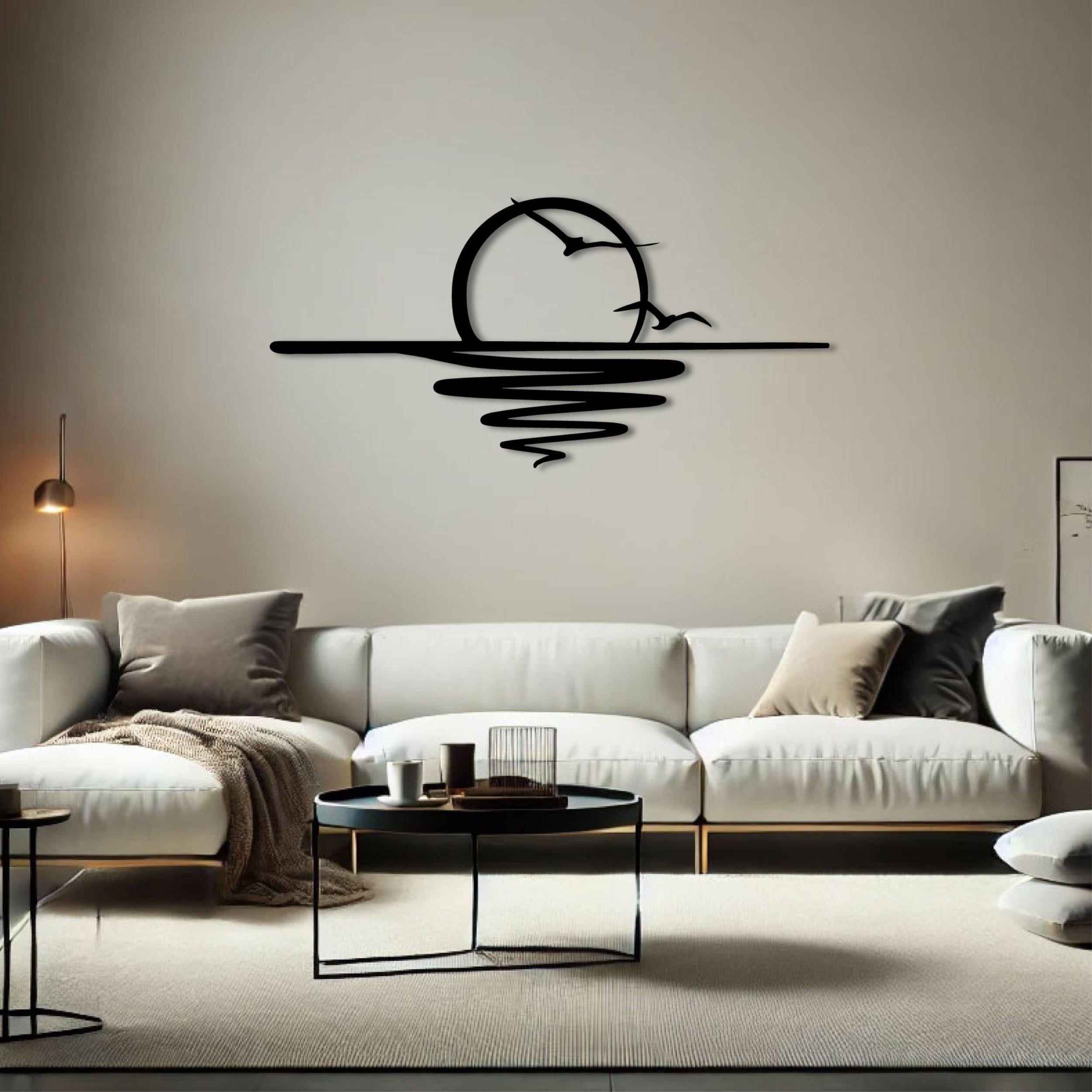 Décoration murale en métal - Le Soleil 120x55cm