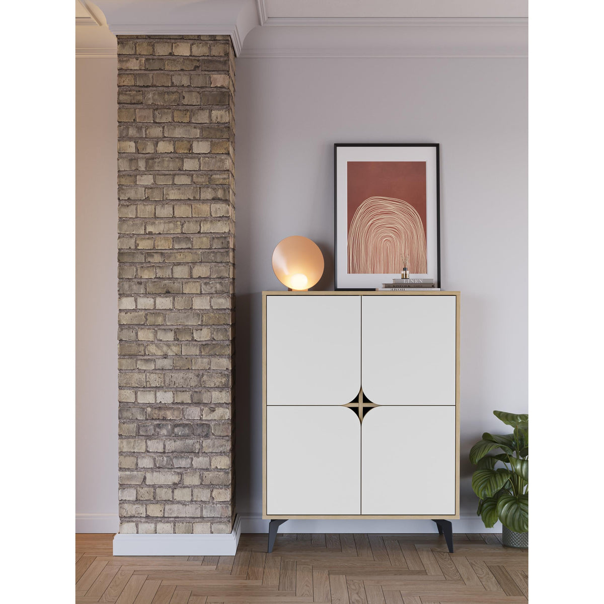 Decortieliving - Spark Multipurpose Hallway Cabinet 90 cm