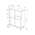 Decortieliving - Vena Multipurpose Cabinet-Sideboard