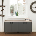 Console Dea – Anthracite & Moka Clair – Meuble d'Appoint Moderne