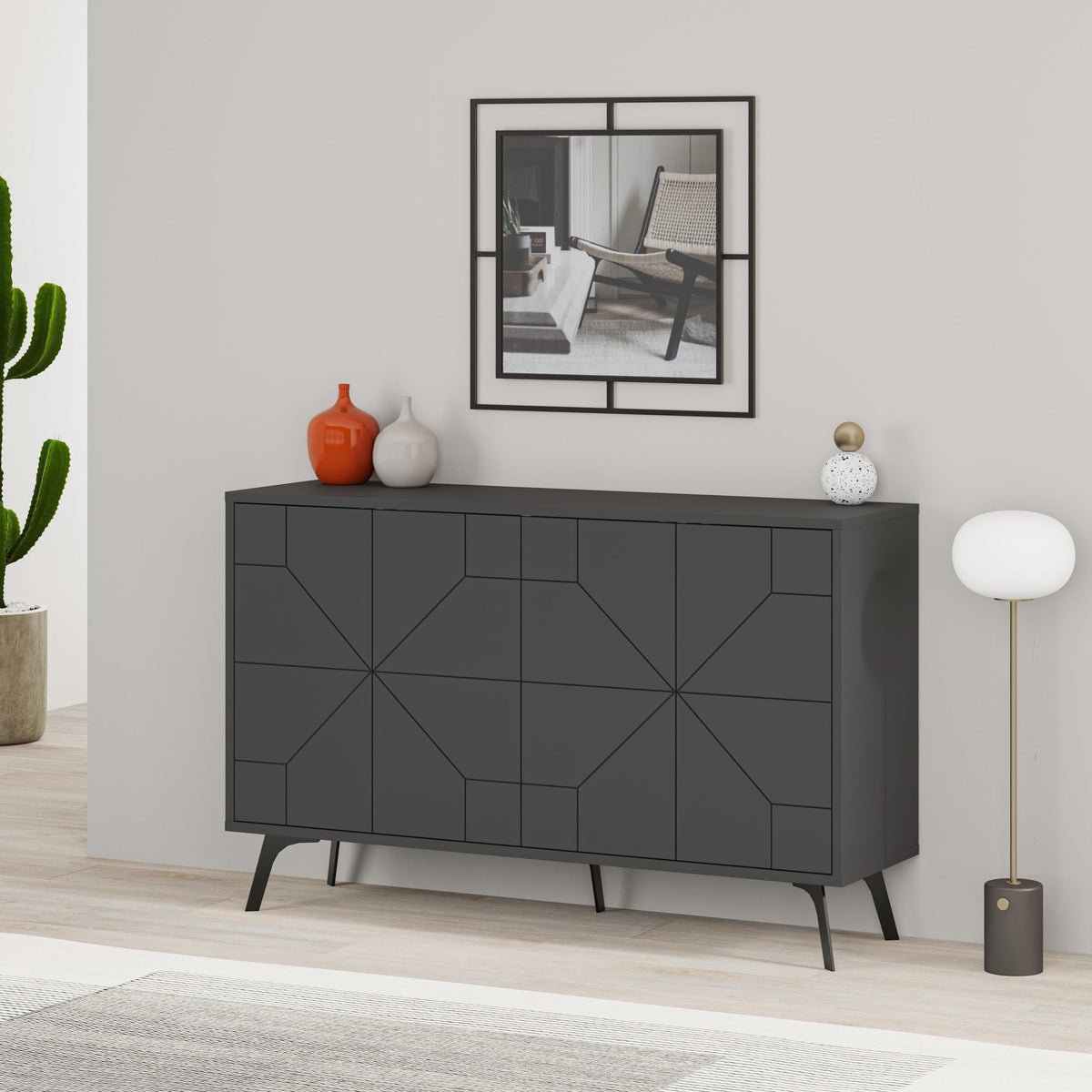 Decortieliving - Dune Console Sideboard Display Unit 123cm