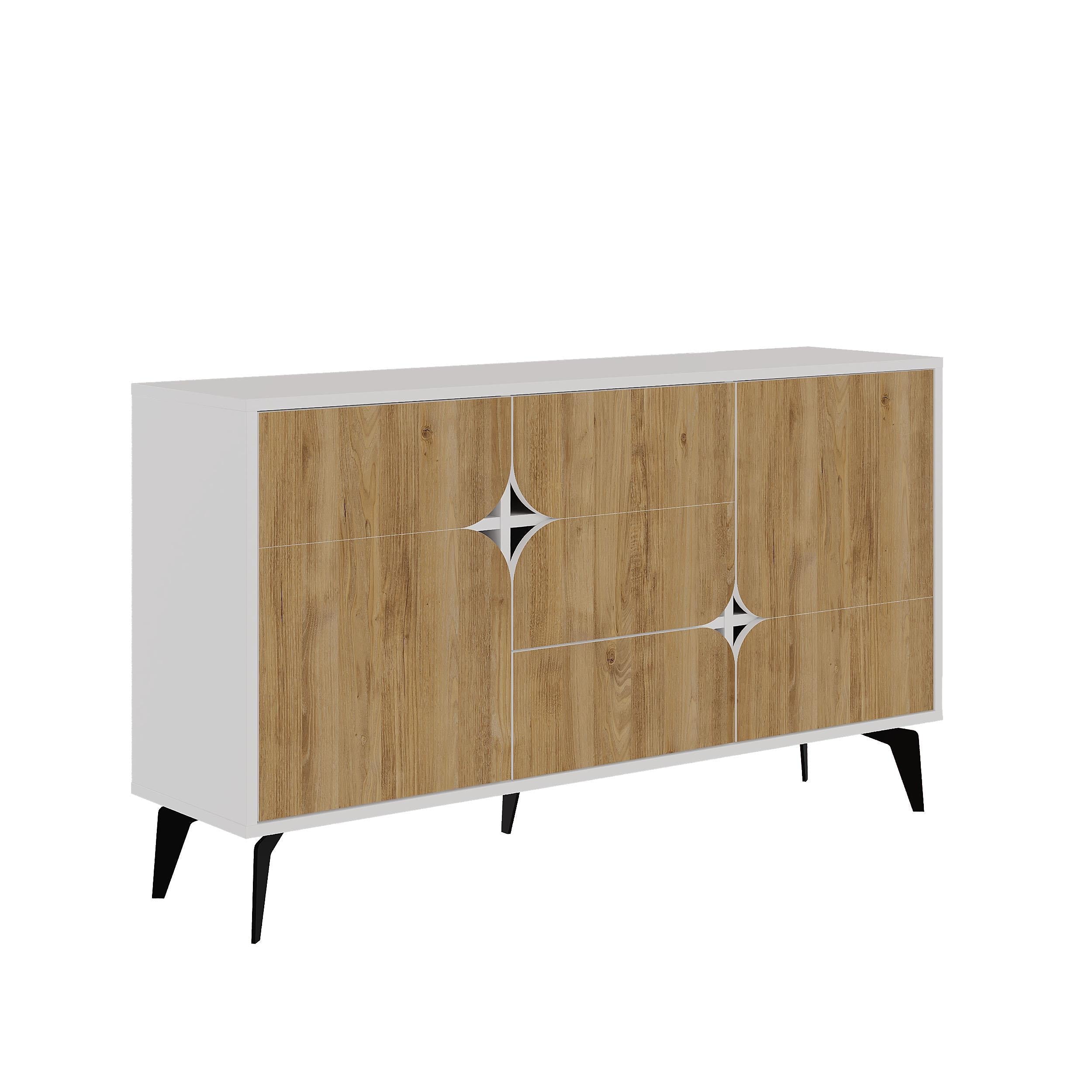 Decortieliving - Spark Console Sideboard 3 Doors 35 x 140 x 79.3 cm