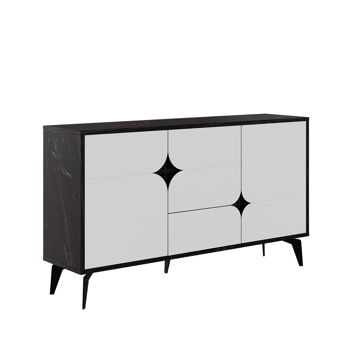 Decortieliving - Spark Console Sideboard 3 Doors 35 x 140 x 79.3 cm