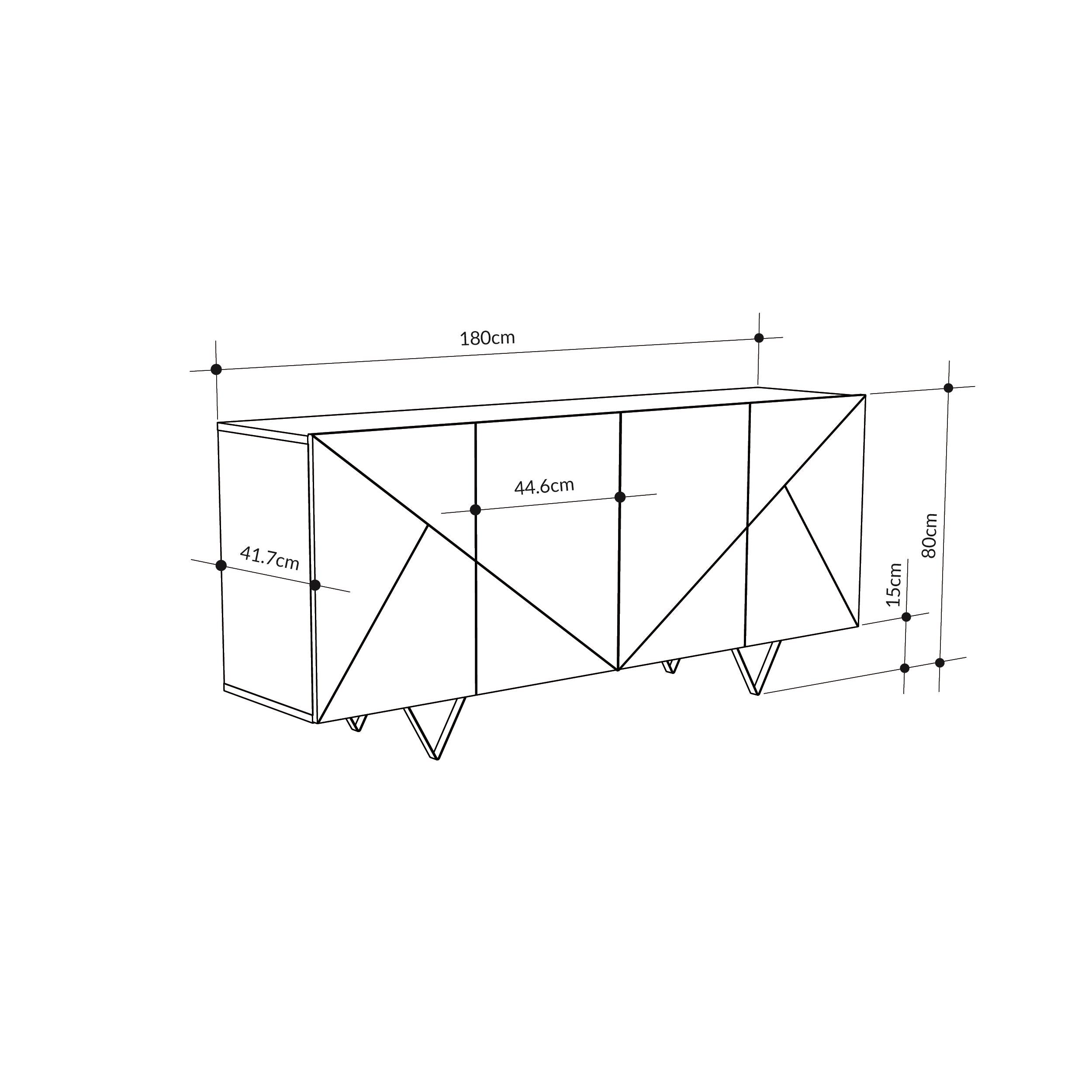 Meuble de rangement 4 portes Jakomen