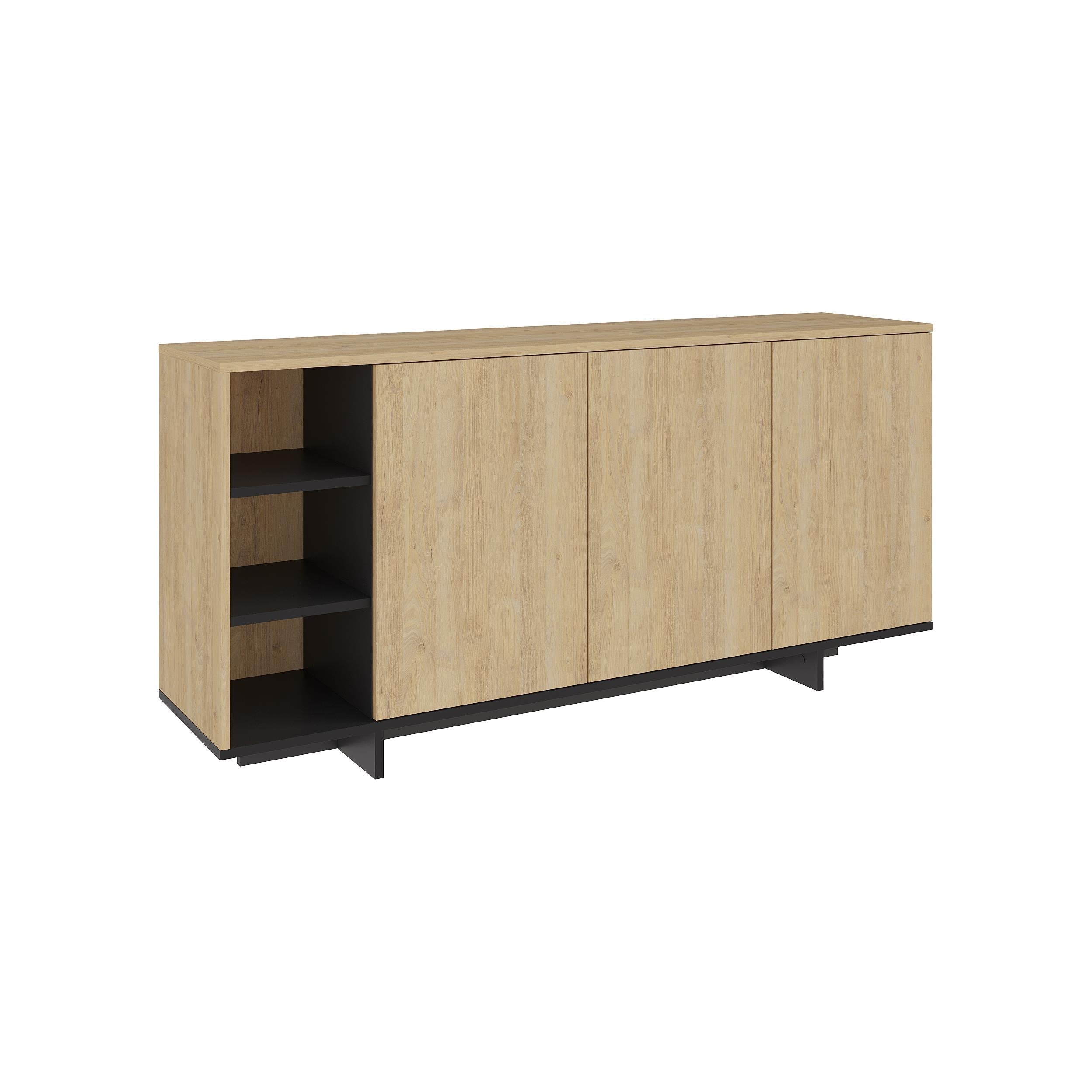 Console moderne Stockton avec étagères ouvertes
