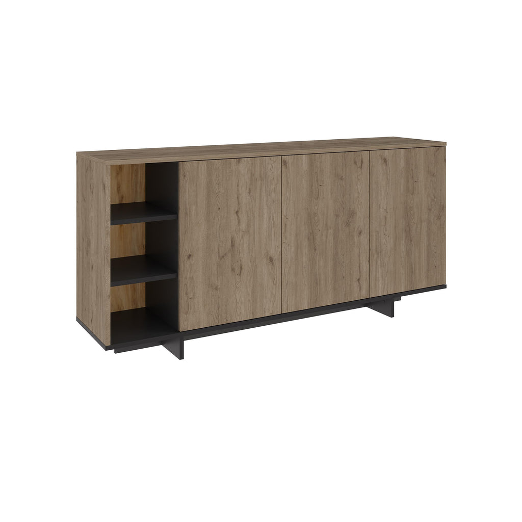 Console moderne Stockton avec étagères ouvertes