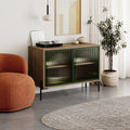 Decortieliving - Robinson Buffet Cabinet 94cm Dark Oak Effect