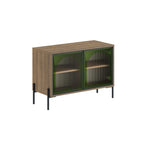Decortieliving - Robinson Buffet Cabinet 94cm Dark Oak Effect