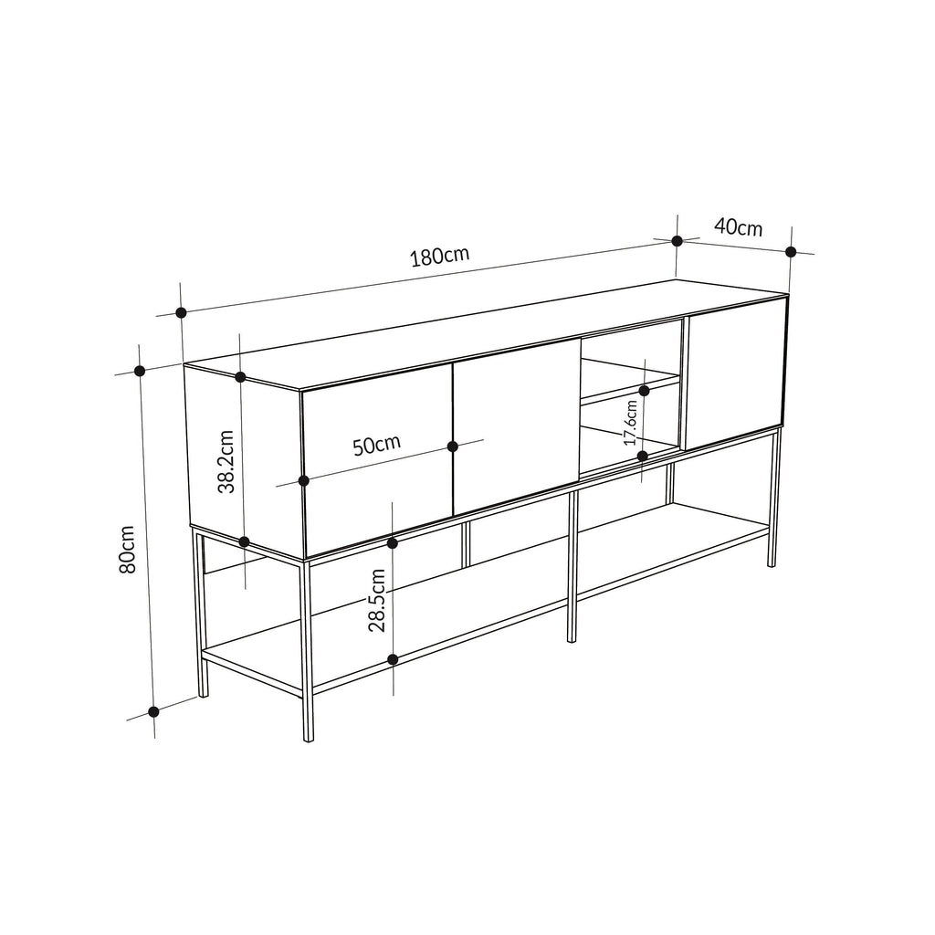 Console Amira – 180cm – Buffet Moderne & Meuble de Rangement