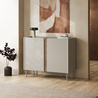 Decortieliving - Norm Sideboard 2 Doors Natural Oak-Sandstone 100 x 40.5 x 82.9 cm