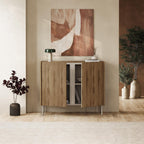 Decortieliving - Norm Sideboard 2 Doors Natural Oak-Sandstone 100 x 40.5 x 82.9 cm