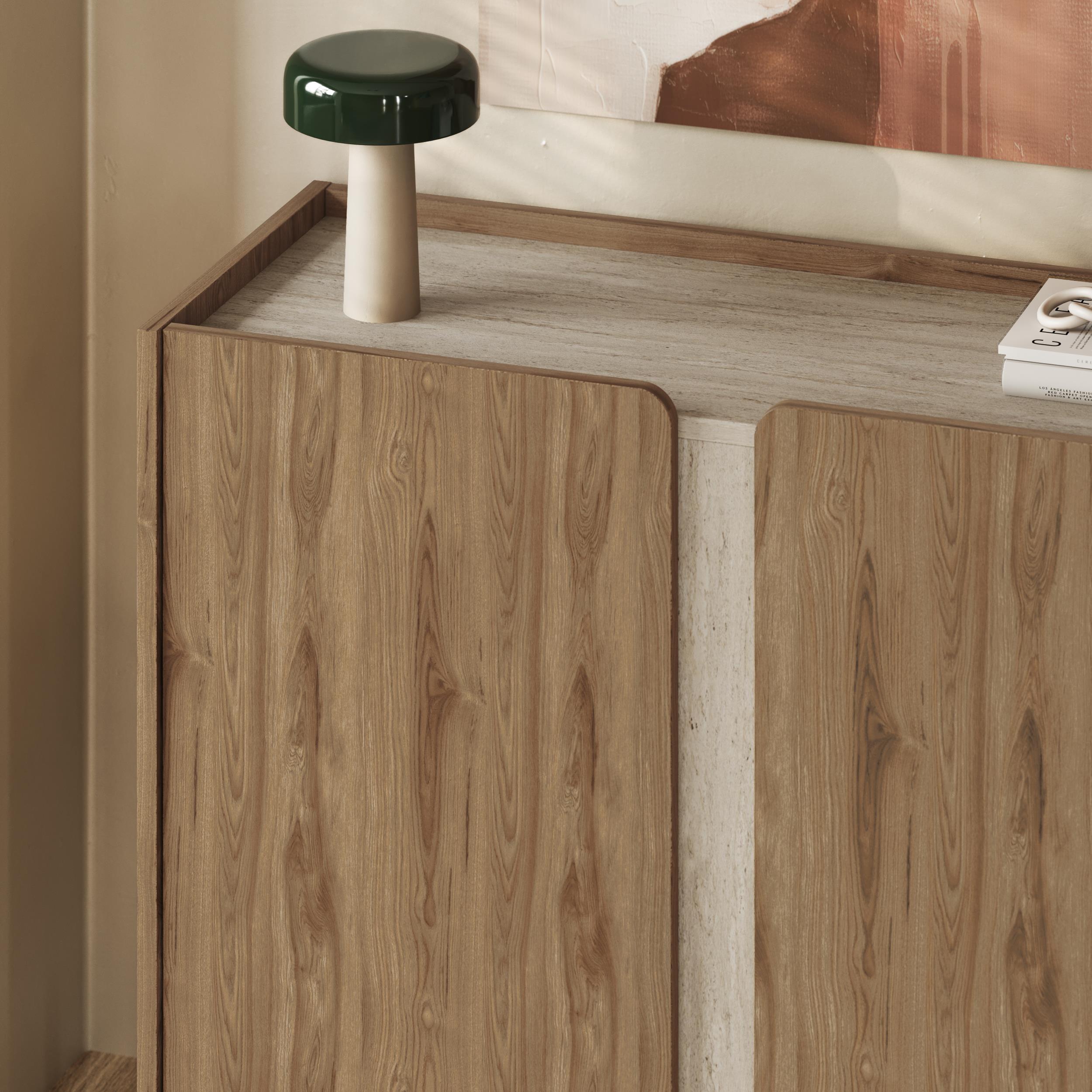 Decortieliving - Norm Sideboard 2 Doors Natural Oak-Sandstone 100 x 40.5 x 82.9 cm