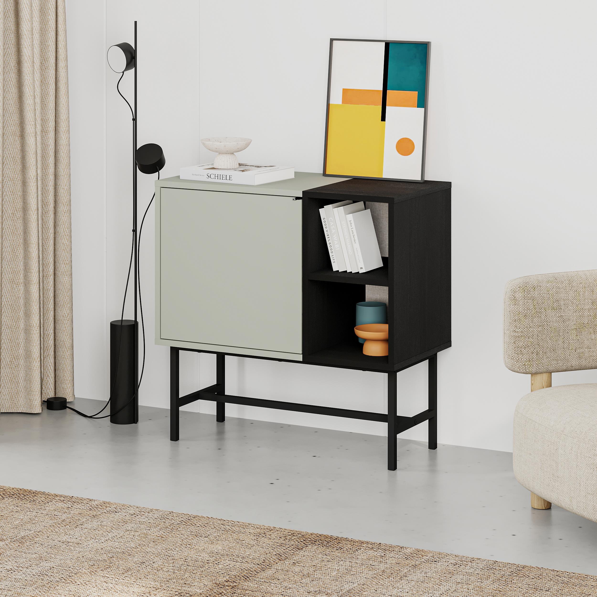 Console Mona Mini avec Rangement et Étagères