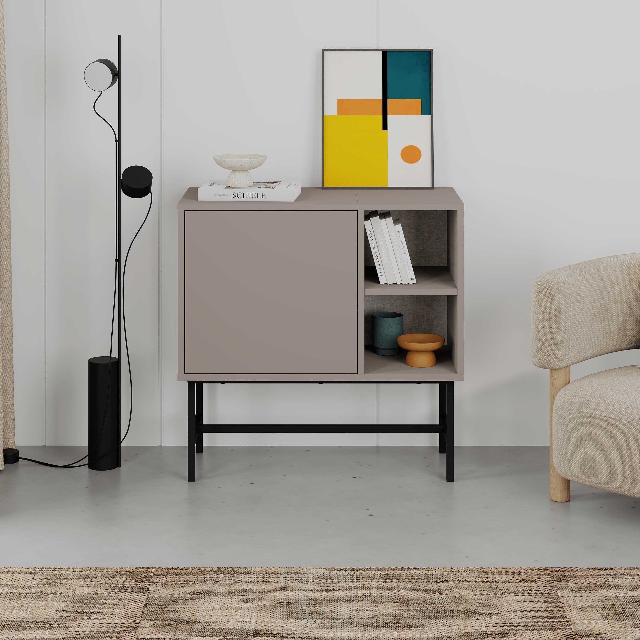 Console Mona Mini avec Rangement et Étagères