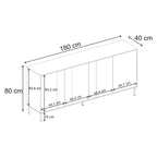 Decortieliving - Vena Console Table-Sideboard 180cm
