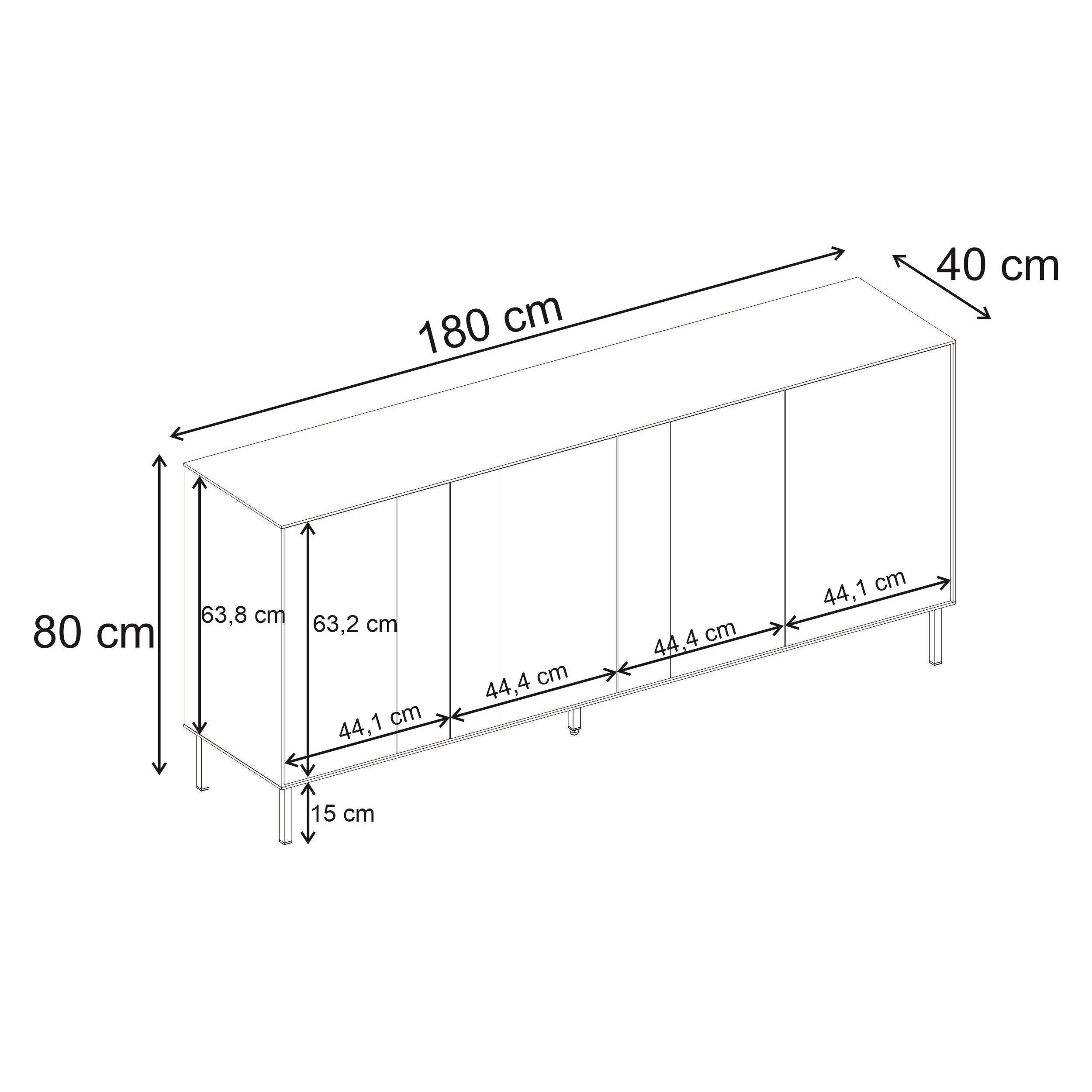 Decortieliving - Vena Console Table-Sideboard 180cm