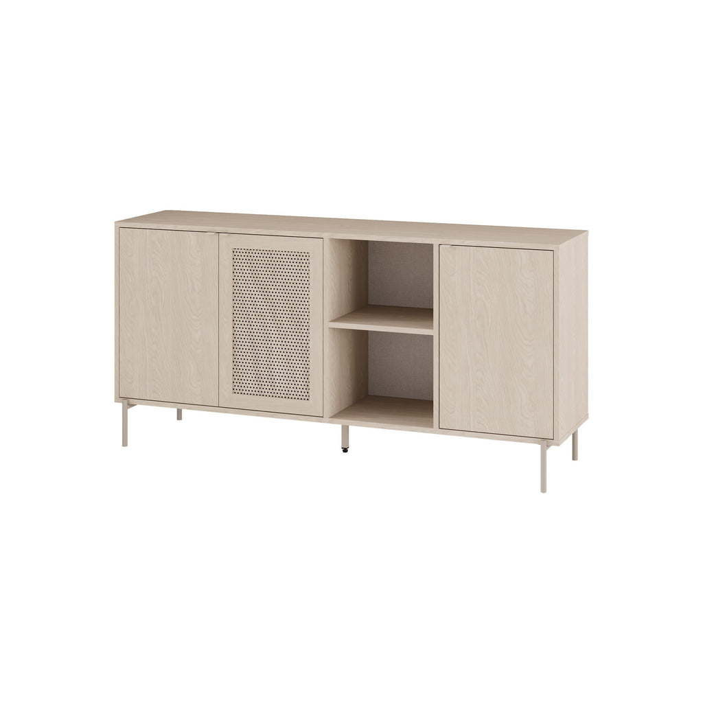 Nouveau buffet Inca 3 portes avec étagères ouvertes