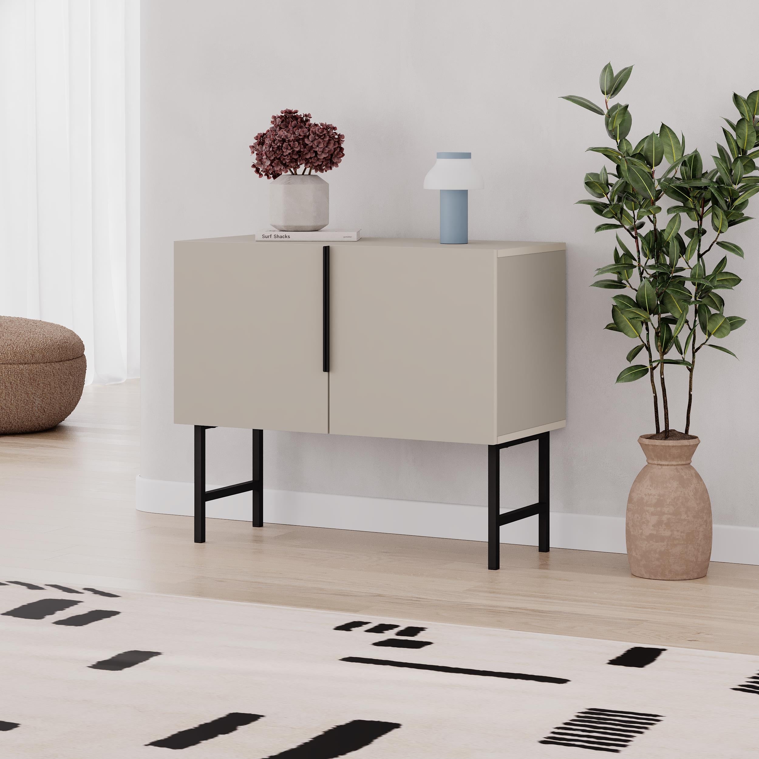 Meuble console Tona – Unité de rangement à 2 portes