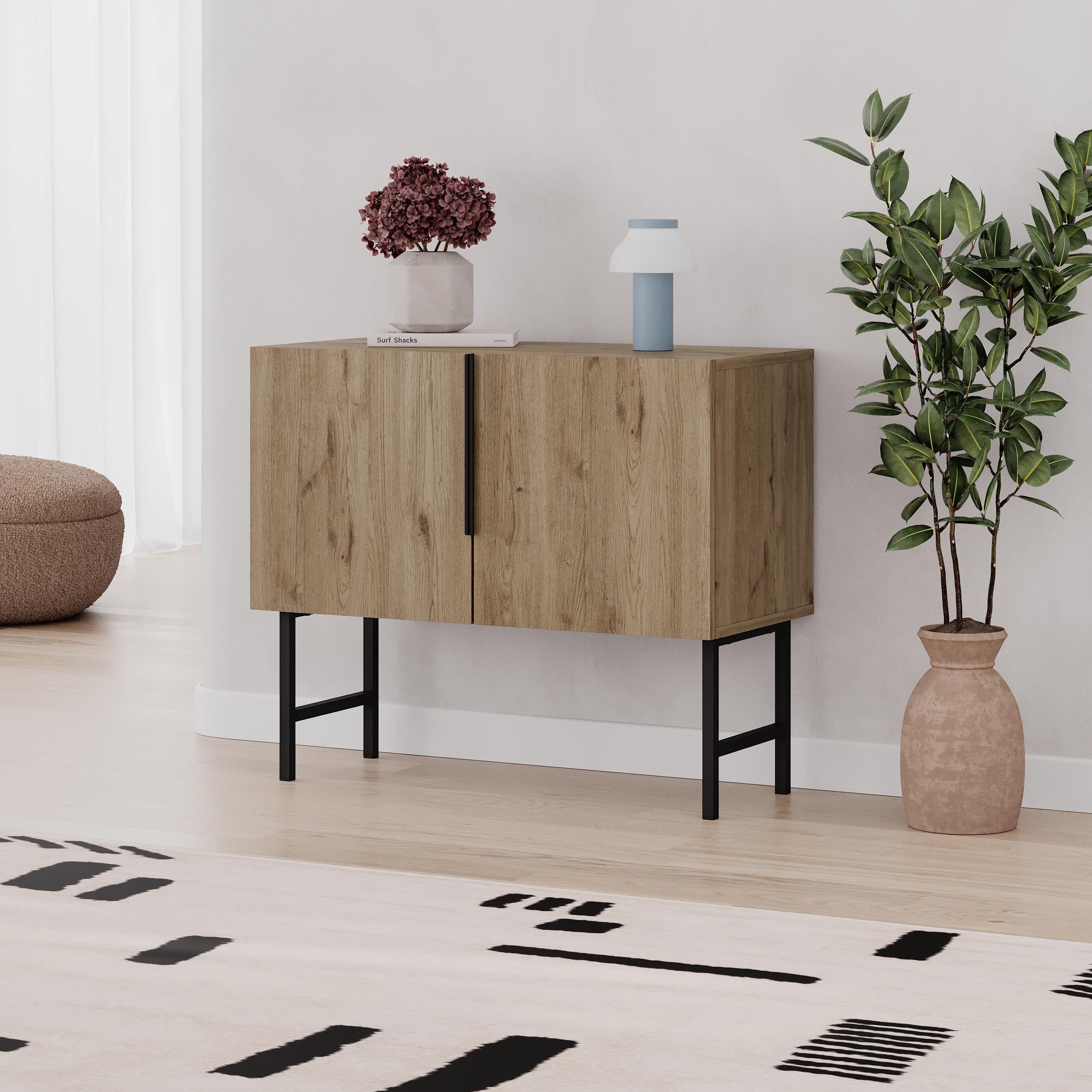 Meuble console Tona – Unité de rangement à 2 portes