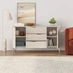 Decortieliving - Jaden Console Sideboard 3 Drawers 2 Doors Sandstone 150 x 40 x 81.2 cm