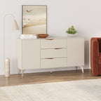 Decortieliving - Jaden Console Sideboard 3 Drawers 2 Doors Sandstone 150 x 40 x 81.2 cm