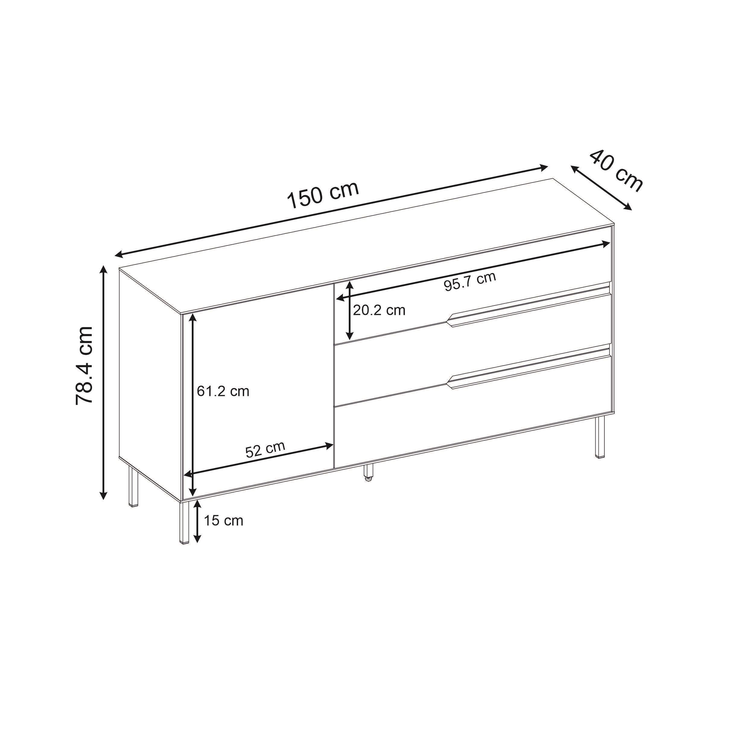Decortieliving - Arch Modern Sideboard 150cm