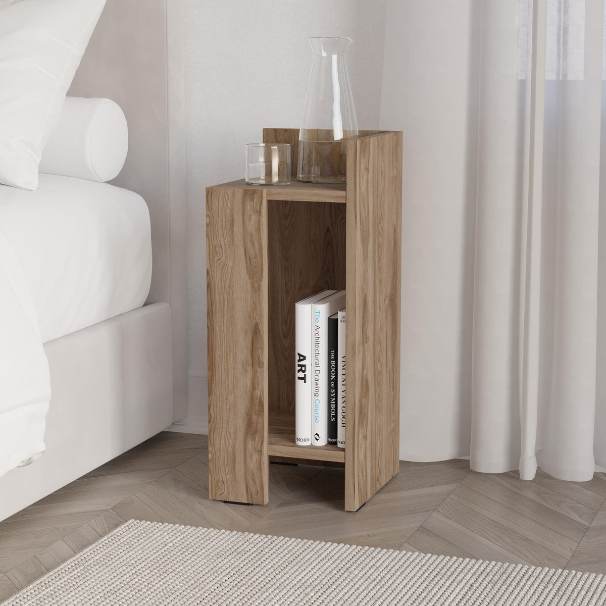 Decortieliving - Elos Modern Bedside Table Right Module 25cm Narrow