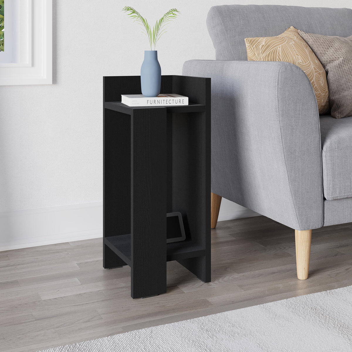 Decortieliving - Elos Modern Bedside Table Right Module 25cm Narrow