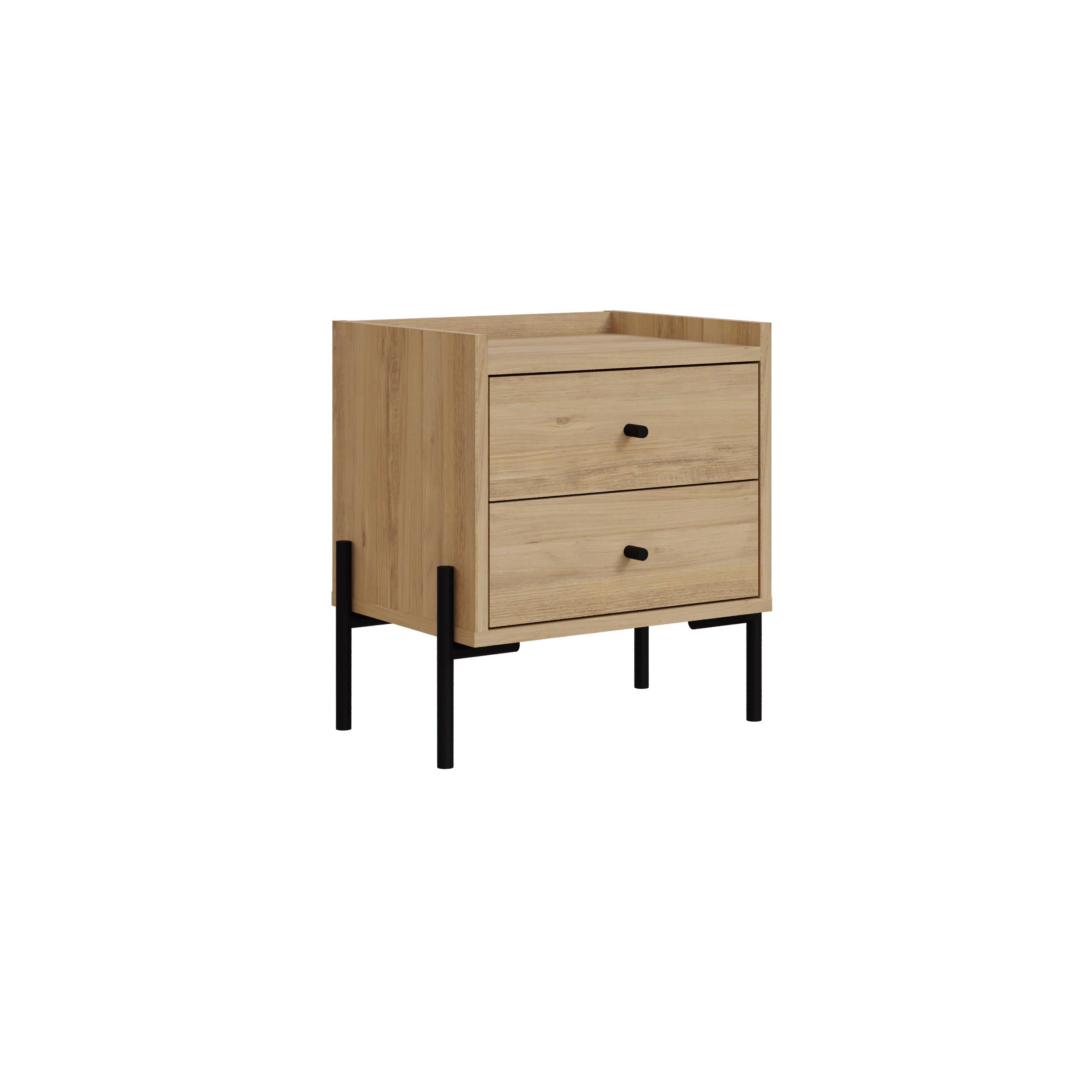 Table de chevet Malte avec 2 tiroirs