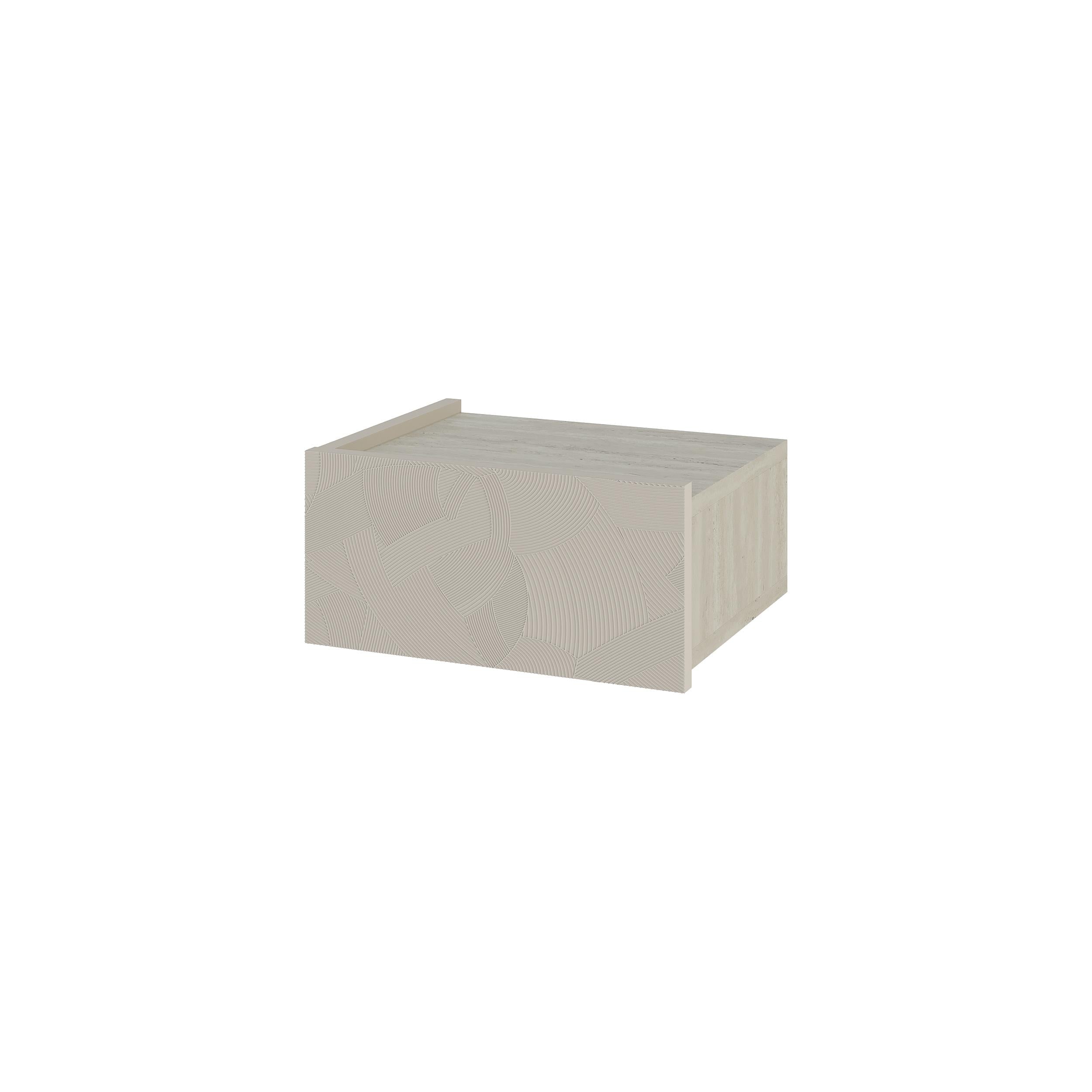 Table de chevet murale Onda avec tiroir et LED
