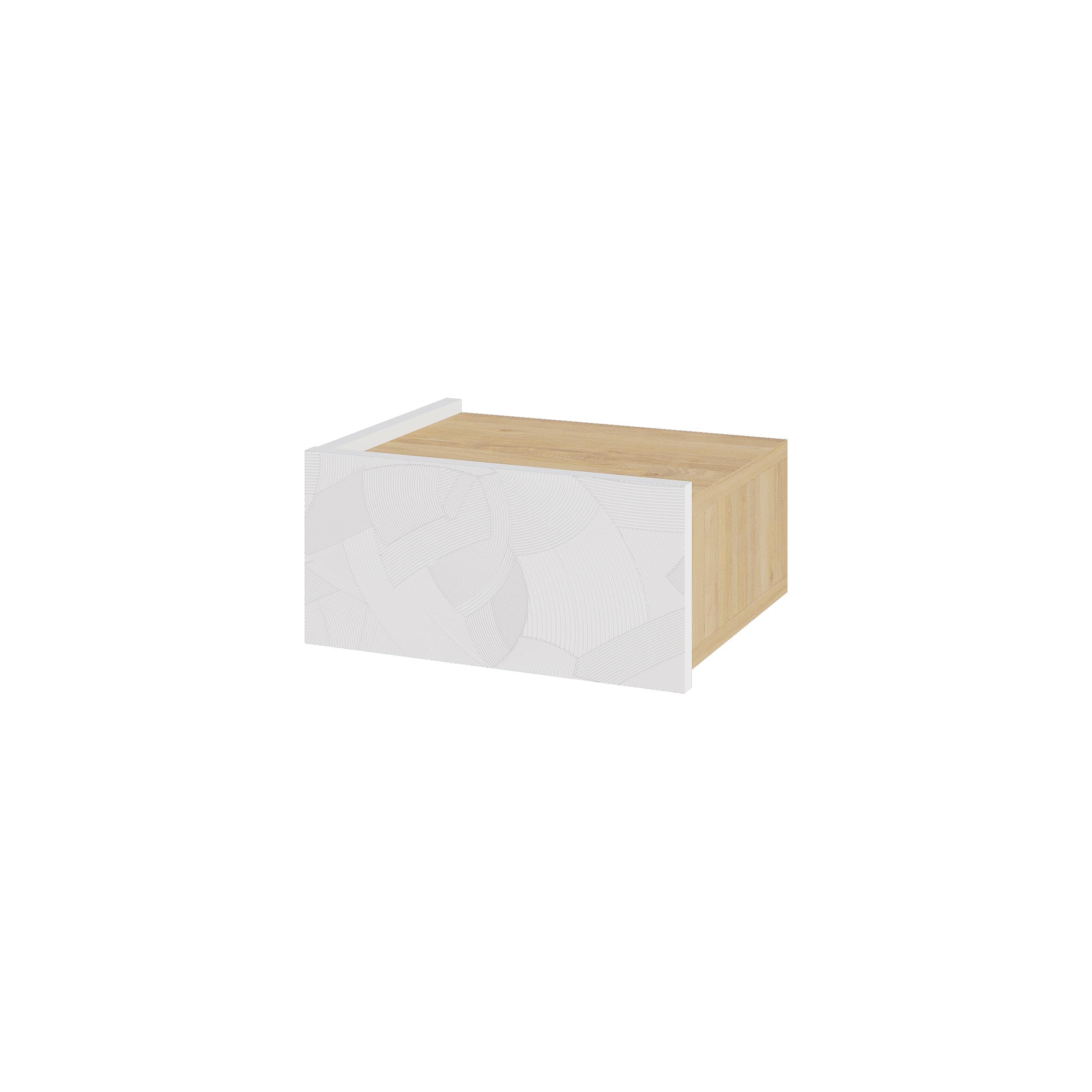 Table de chevet murale Onda avec tiroir et LED