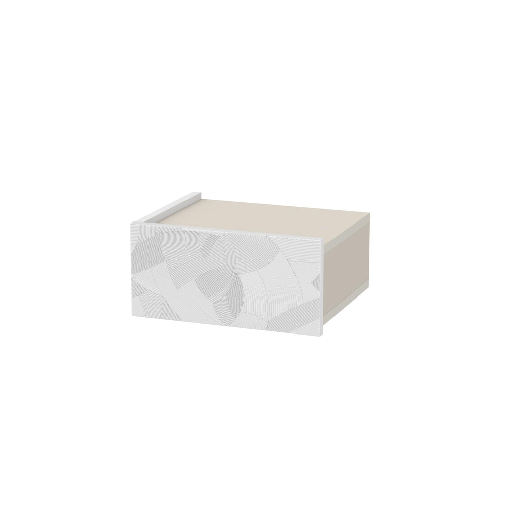 Table de chevet murale Onda avec tiroir et LED