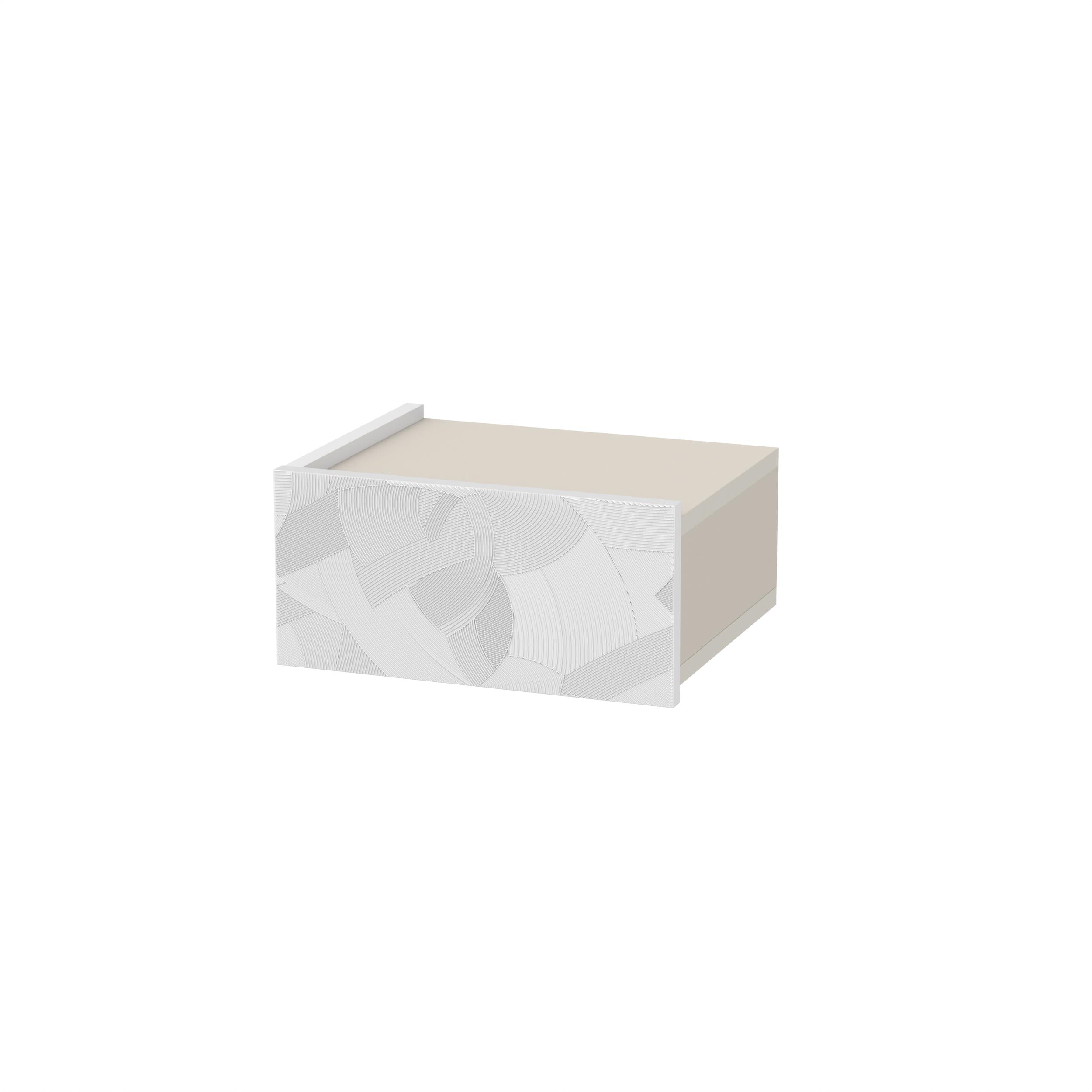 Table de chevet murale Onda avec tiroir et LED