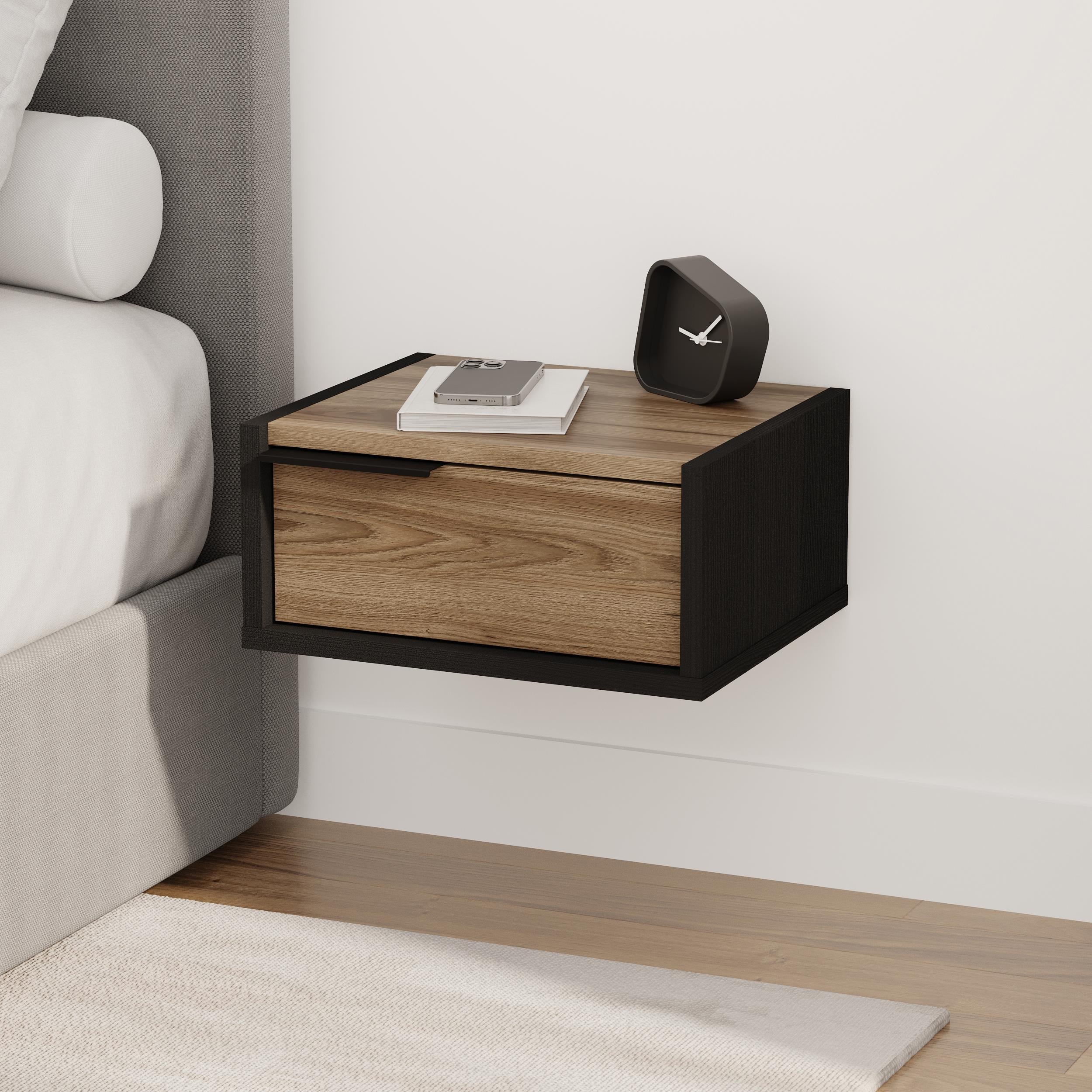 Table de chevet murale Eco – Table de nuit flottante avec tiroir