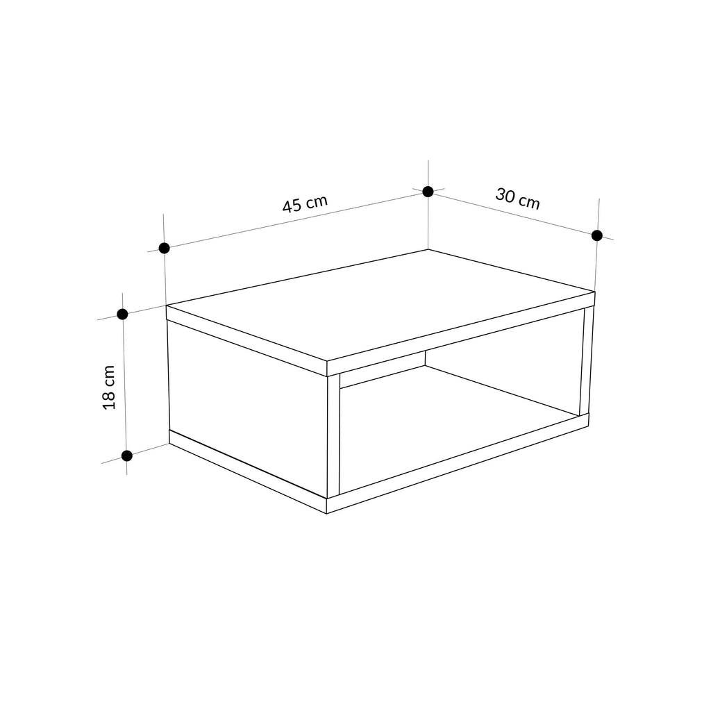 Table de chevet murale Brik – Table de nuit flottante – Design moderne